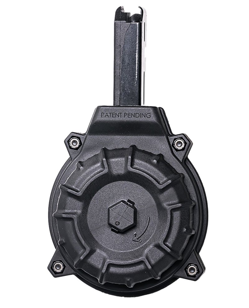 ProMag DRMA105 40rd Drum .45 ACP Black Polymer Magazine