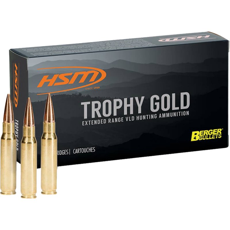 HSM Ammunition BER-7MAG140VLD 7mm Rem Mag 140gr 20rd Trophy Gold