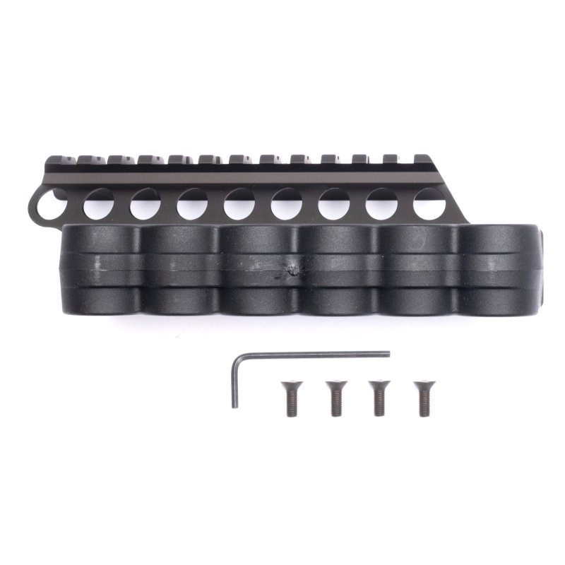 Mesa Tactical 94880 SureShell 6-Shell Side Saddle 4.75" Rail 12 Ga Black