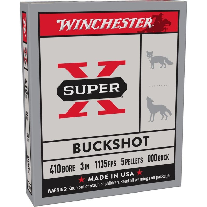 Winchester XB413 410 Gauge 3 in 000 Buck 5 Pellets 1135 fps