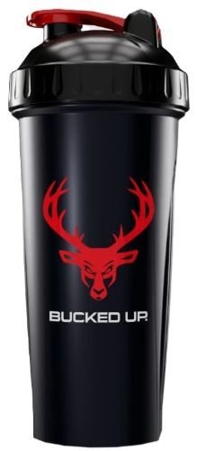 Bucked Up Shaker 28 Oz Black & Red BPA-Free