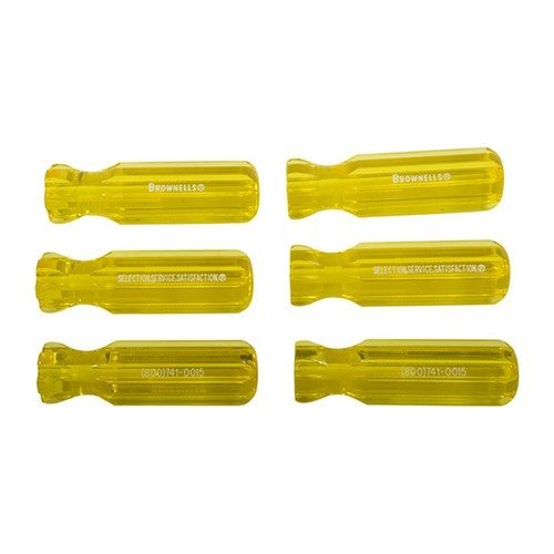 Brownells Molded Plastic Tool Handle L4 Model Yellow 6 Pack
