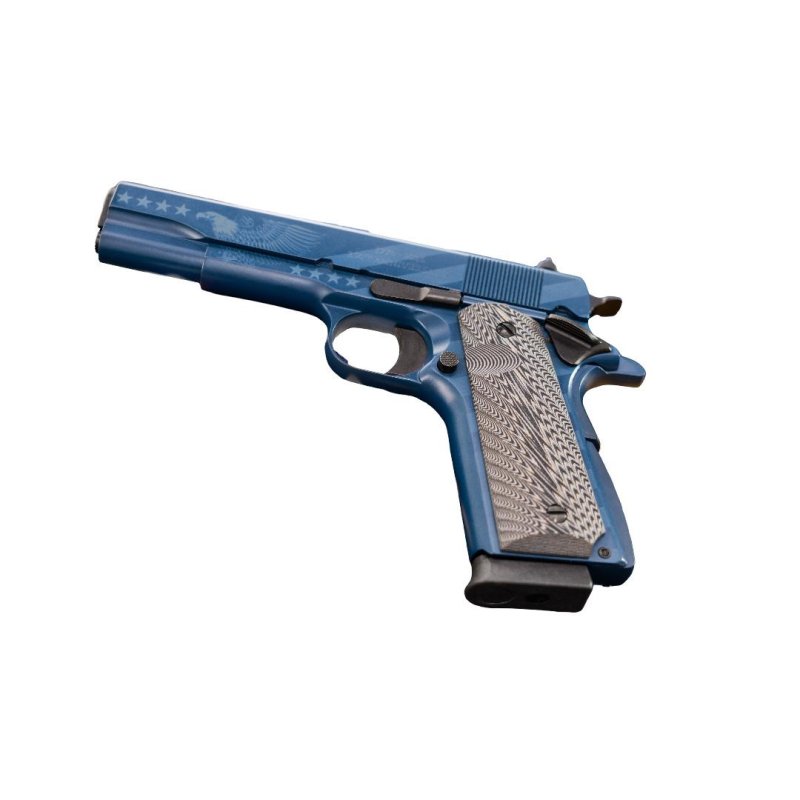 Chiappa 1911 250th Anniversary Handgun .45 Auto 8rd Magazine 5'' Barrel Blue Navy Cerekote G10 Grips