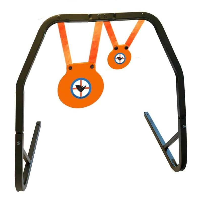 Do-All Outdoors RR2000 Steel Gong Stand 2-Target 3/8" NM500 Orange