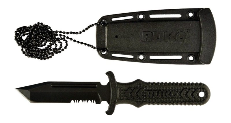 RUKO RUK0098 440A TIN 3 Inch Tactical Neck Boot Knife