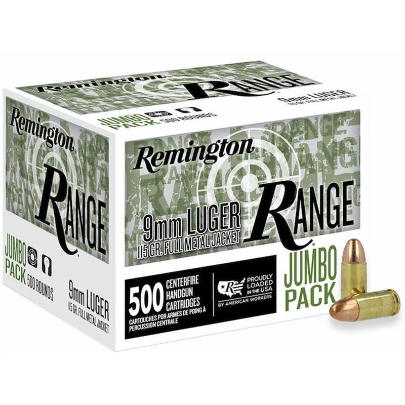 Remington R27779 9mm Luger 115 gr Full Metal Jacket 500 Rounds