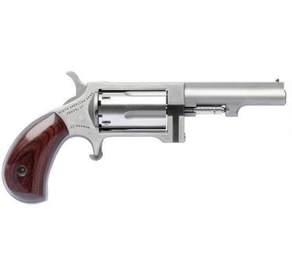 NAA SWC250 Sidewinder 22LR/22MAG 2.5" Barrel 5rd Stainless Steel Rosewood Grip
