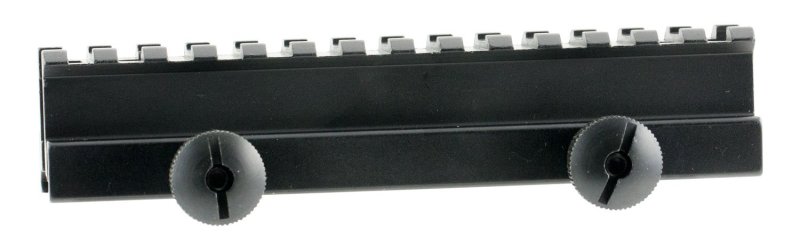 Weaver 48321 Flat Top Single Picatinny Rail Mount Black Aluminum