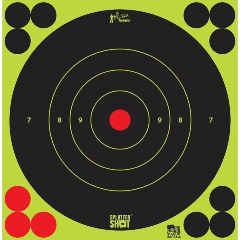 Pro-Shot 6 SplatterShot Green Bullseye Targets 12/ct