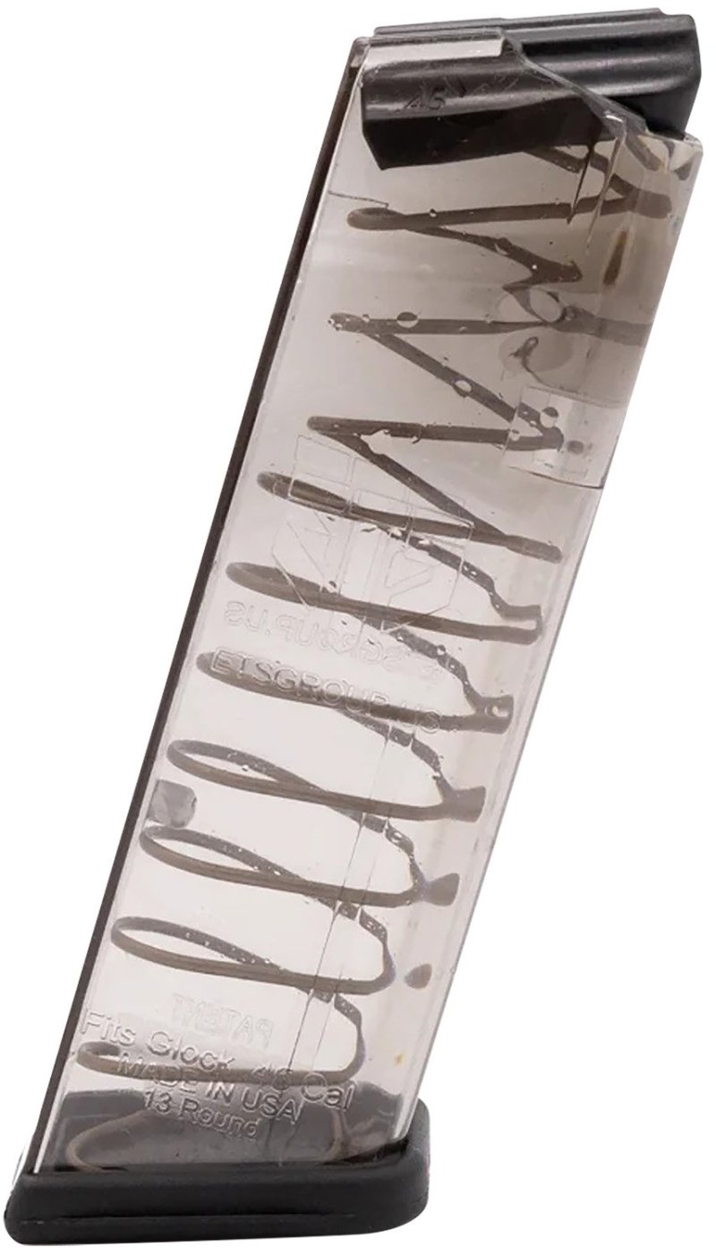 ETS GLK21 13-Round .45 ACP Clear Polymer Magazine for Glock 21/30/41