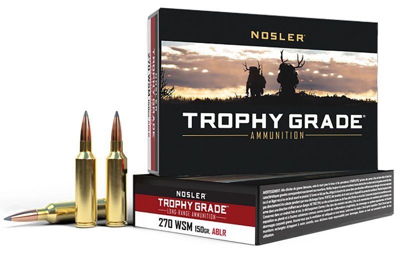 Nosler 60114 Trophy Grade 270 WSM 150 gr AccuBond Long Range 20 Rounds