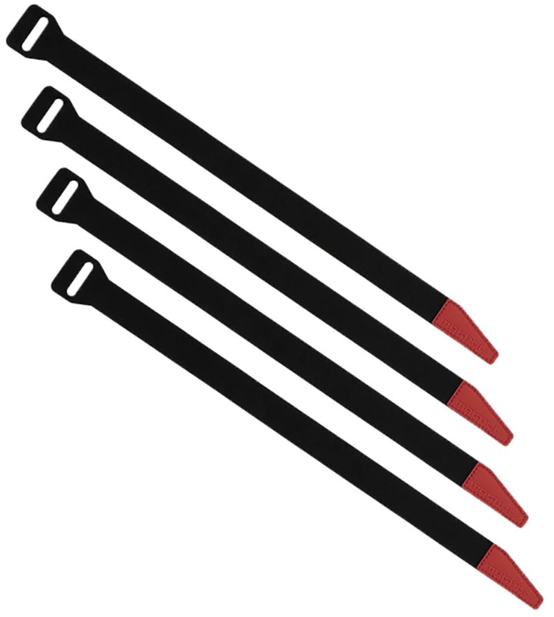 Magpul MAG1442BLK DAKA Gear Straps 12 In Black/Red 4-Pack