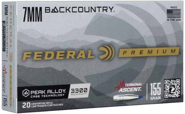 Federal Premium Terminal Ascent 7mm Backcountry 155gr 20 Round Box