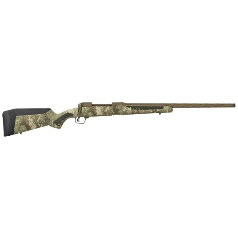 Savage Arms 57411 110 High Country 243 Win 4+1 22" Rifle, Midnight Bronze Cerakote, TrueTimber Strata Fixed AccuStock with AccuFit
