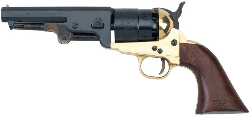 Pietta PF51BR44512 1851 Sheriff .44 Cal 5.5" Revolver Brass Frame Blued
