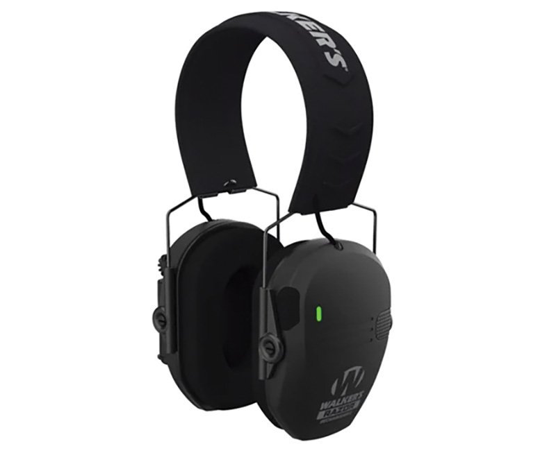 Walker's Razor Rechargeable Black Electronic Earmuffs Noise-Canceling
