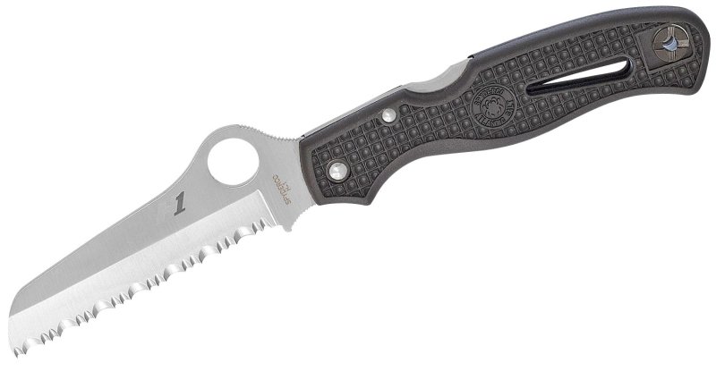 Spyderco Atlantic Salt C89SBK 3.69 In Serrated H1 Steel FRN Handle