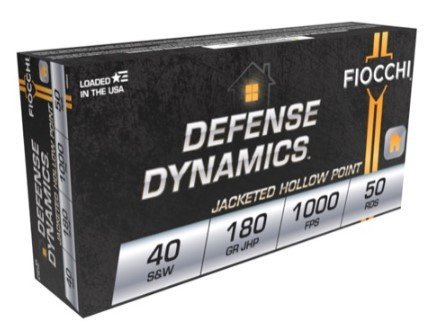 Fiocchi 40SWE Defense Dynamics 40 S&W 180 gr JHP Ammo