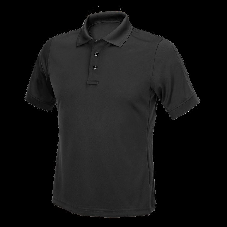 Flying Cross Short Sleeve Impact Polo Moisture-Wicking Black