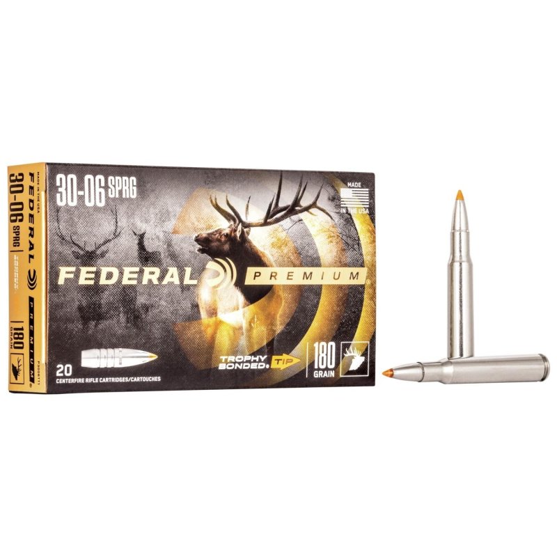 Federal Premium Trophy Bonded Tip 30-06 Springfield 180 Grain 20 Rounds