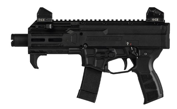 CZ-USA 91430 Scorpion 9mm Pistol 20+1 Black Matte M-LOK Stock 4.2" Sights
