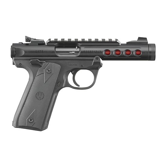 Ruger 43942 Mark IV 22/45 Lite 22LR 10+1 USMC Red, 4.4" Threaded Barrel