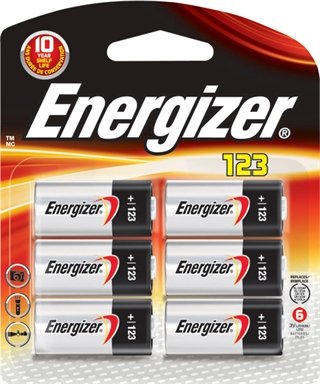 Energizer Specialty Batt 123 6PK EL123BP-6