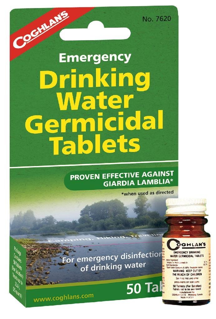 COGHLAN'S Drinking Water Tablets Treats up to 25 Qt Iodine-Based