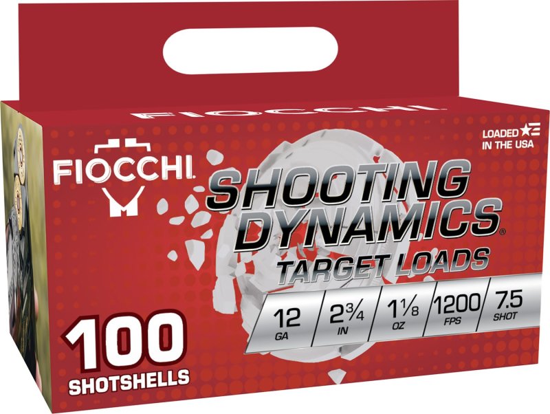 Fiocchi 12SDB187 Shooting Dynamics 12Gauge 2.75" 1 1/8oz 7.5Shot 100 Per Box/2 Case