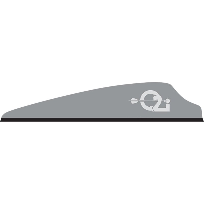 Q2i Fusion X-II 2.5" Lightweight Vanes Grey 100 Pack Q06040