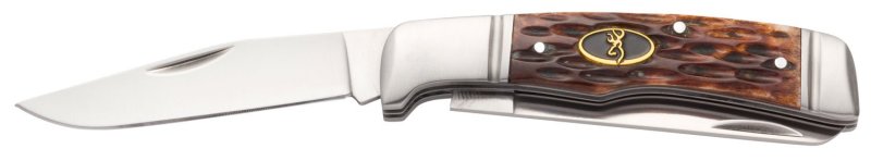Browning Joint Venture 2 Blade Jigged Bone Folding Knife