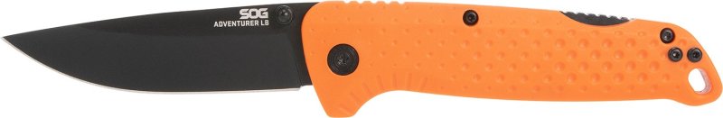 SOG SOG13110243 Adventure LB 3.50" Folding Knife, Orange TiNi Blade