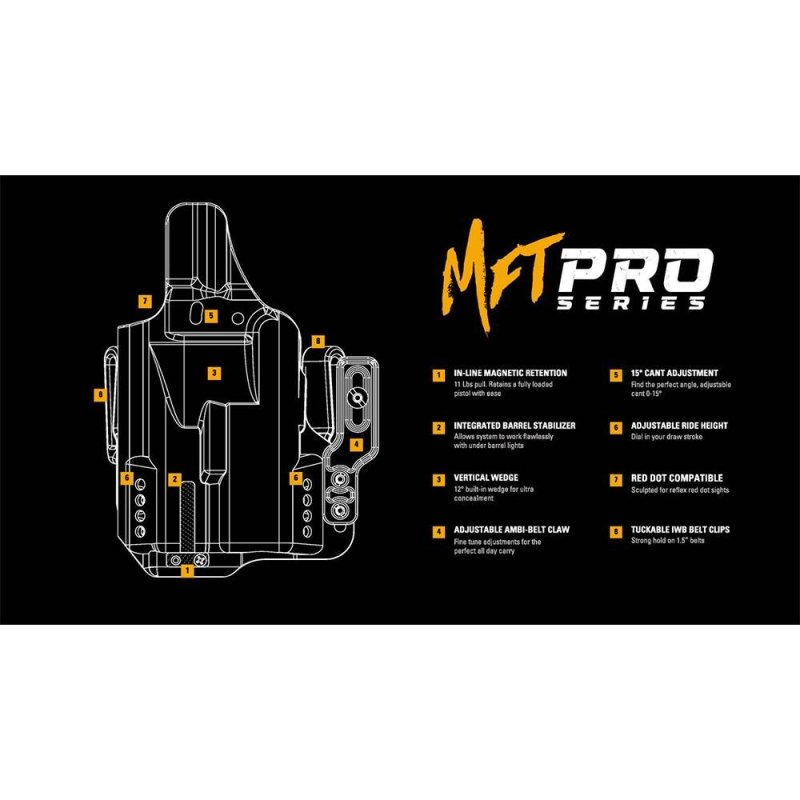 Mission First Tactical Pro Series IWB Holster S&W Shield TLR-6 Black
