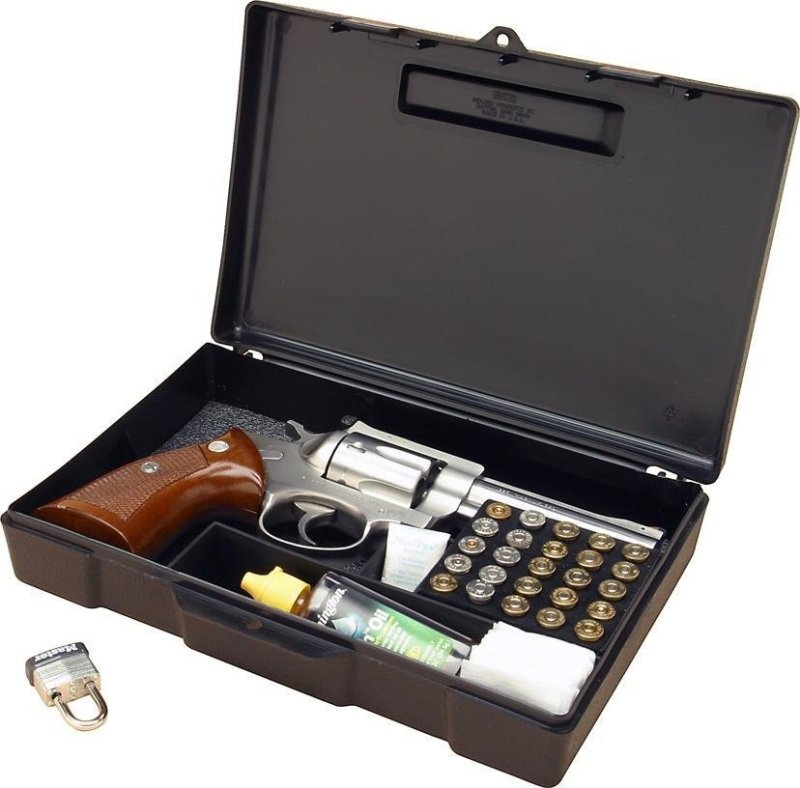 MTM Case-Gard 80440 Handgun Storage Case Black Fits 4 Inch Barrel