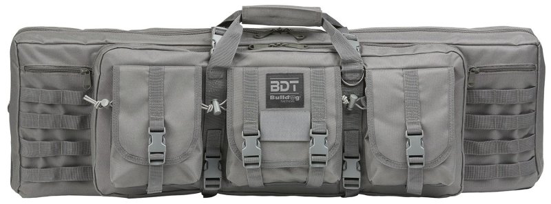Bulldog BDT6037SG Tactical Double Rifle Bag 37 in Seal Gray Nylon