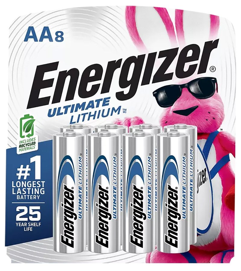 Energizer AA Ultimate 1.5V Lithium Batteries 8-Pack L91SBP8