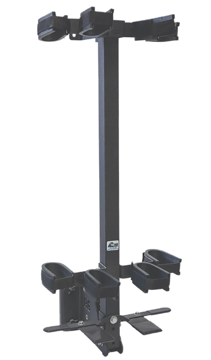 Rugged Suppressors 11094 Wall Mount Removable Black Steel Holds 4 Rifles