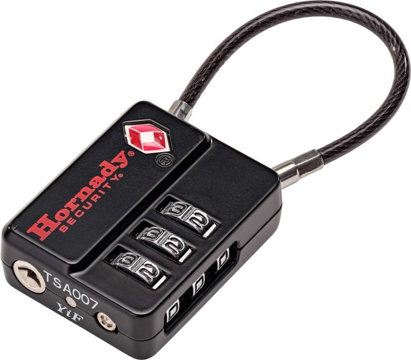 Hornady Flex Micro TSA Cable Lock 3-Dial Combination Black