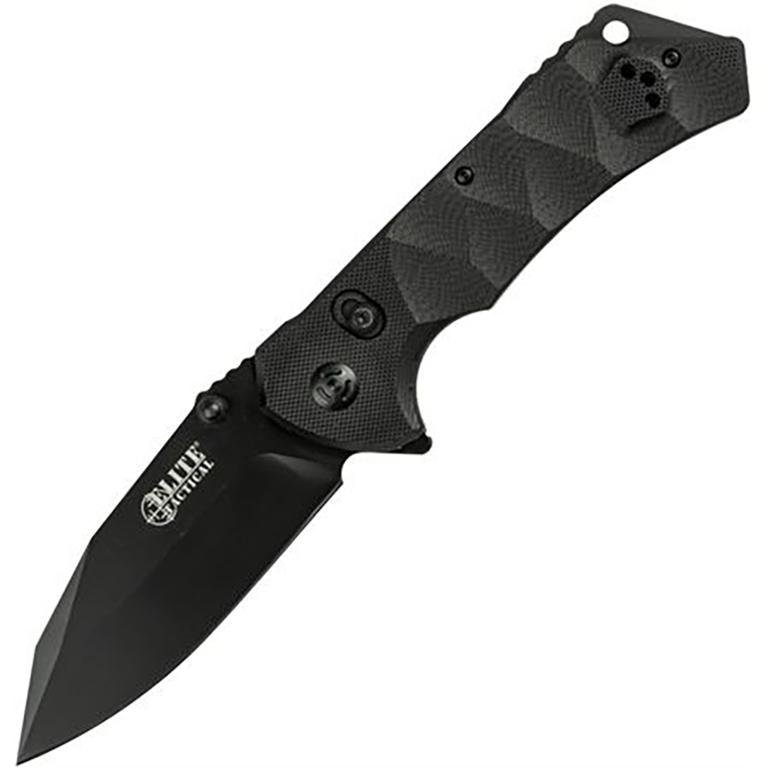 Master Cutlery Elite Tactical Folding Knife 3.5in Blade Black