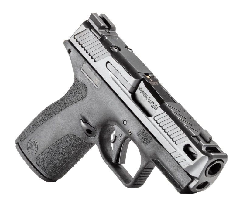 Smith & Wesson 14775 M&P9 Shield X Sub-Compact Frame 9mm Luger 10+1 3.60" Black Armornite Fluted Ported Barrel, Black Armornite Stainless Steel Optic Ready/Serrated Slide, Black Polymer Frame w/Picati