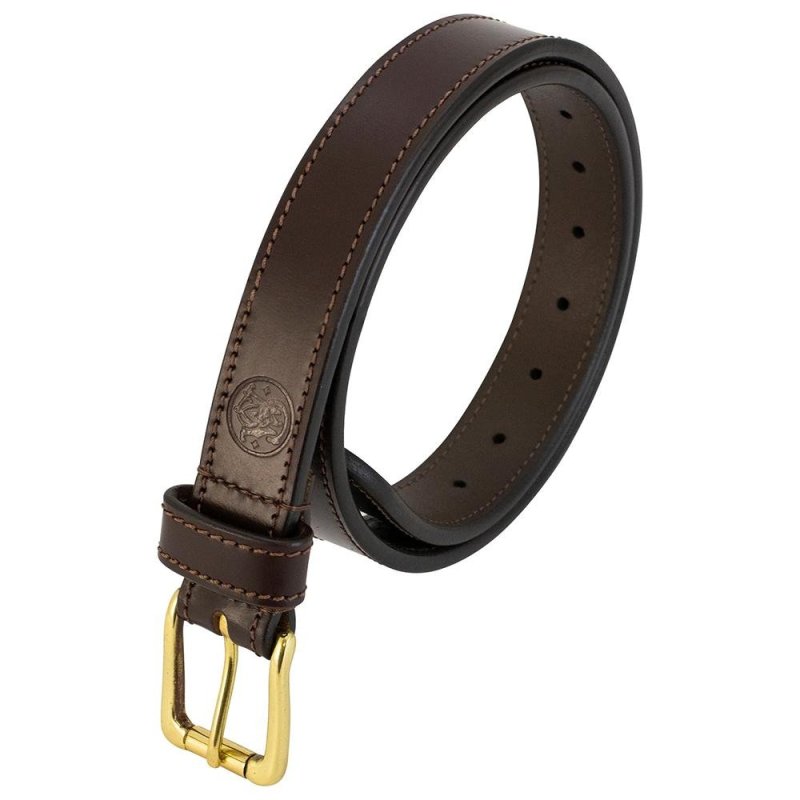 Cameleon S&W Men's EDC Leather Belt, Adjustable Size, 46-48 Inches, Brown