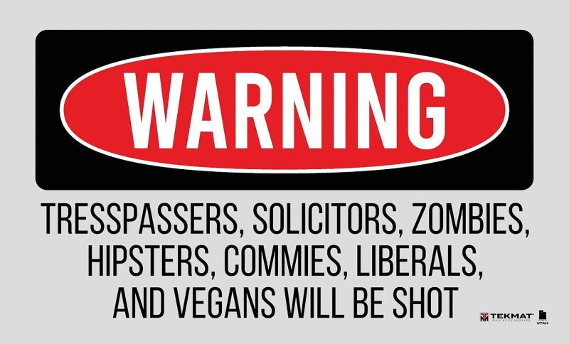 TEKMAT TEK42TRESPASSERS Multi-Color Rubber-Backed Door Mat