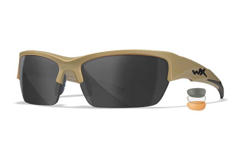 Wiley X Valor CHVAL06T Matte Tan Frame Smoke Gray/Clear/Light Rust Lens