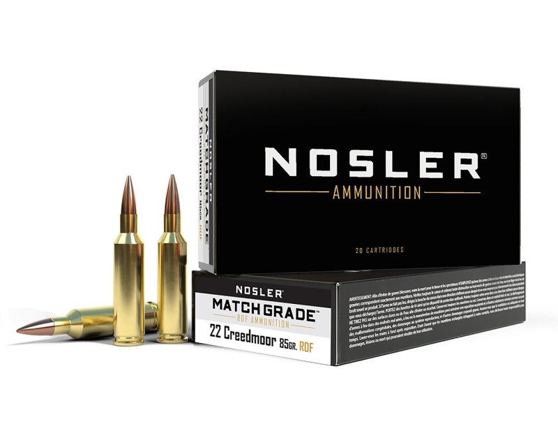 Nosler 51297 22 Creedmoor 85gr RDF HPBT Ammo, 20 Rounds, Match Grade