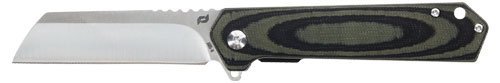 Schrade Lateral Folder Knife 3.25 in AUS-10 OD Green Laminate