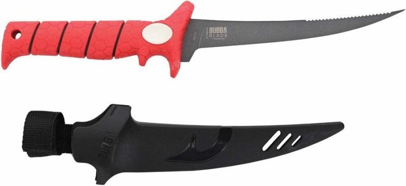 Bubba 661120752349 7" Tapered Flex Back Serrated Knife