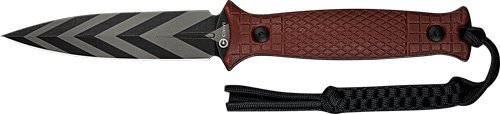 Civivi C230263 Perfrico Fixed Knife 4.49" Burgundy G10/Striped Blade
