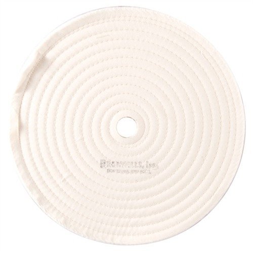 Brownells Muslin Polish Wheel Stitched 10" X 3/8" Thick 7/8" Arbor