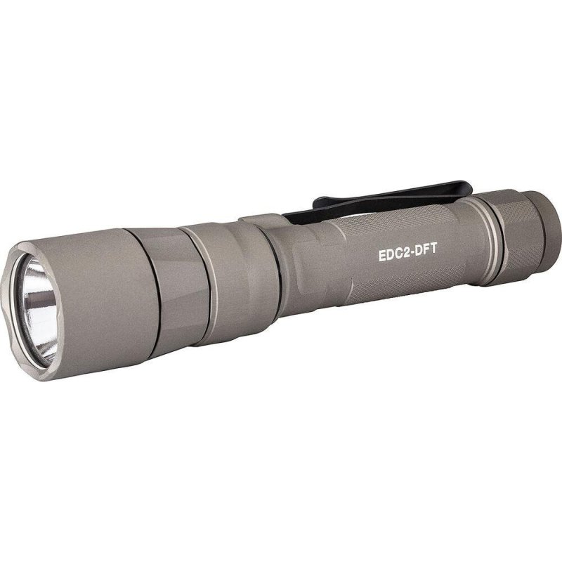 Surefire EDC2-DFT Flashlight, Dual-Fuel, 700 Lumens, Anodized Tan Finish