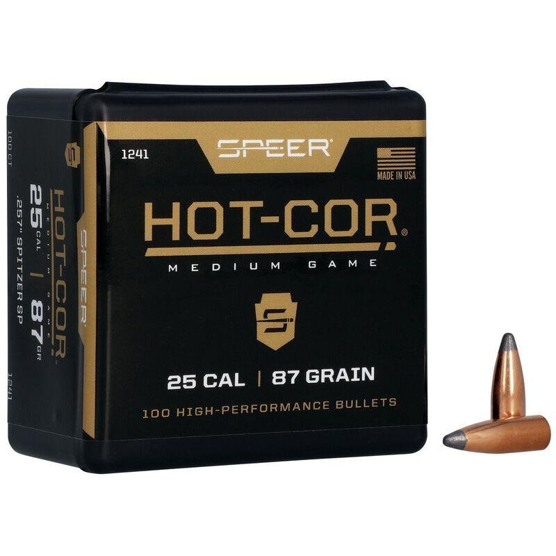 Speer 1241 25 Caliber 87GR Spitzer Bullets 100/Box